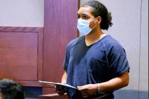 Malik Frost appears in court at the Regional Justice Center in Las Vegas on Wednesday, April 28 ...