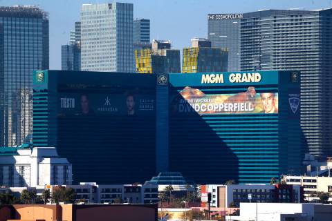 MGM Grand casino-hotel in Las Vegas, Tuesday, Jan. 14, 2020. (Erik Verduzco/Las Vegas Review-J ...