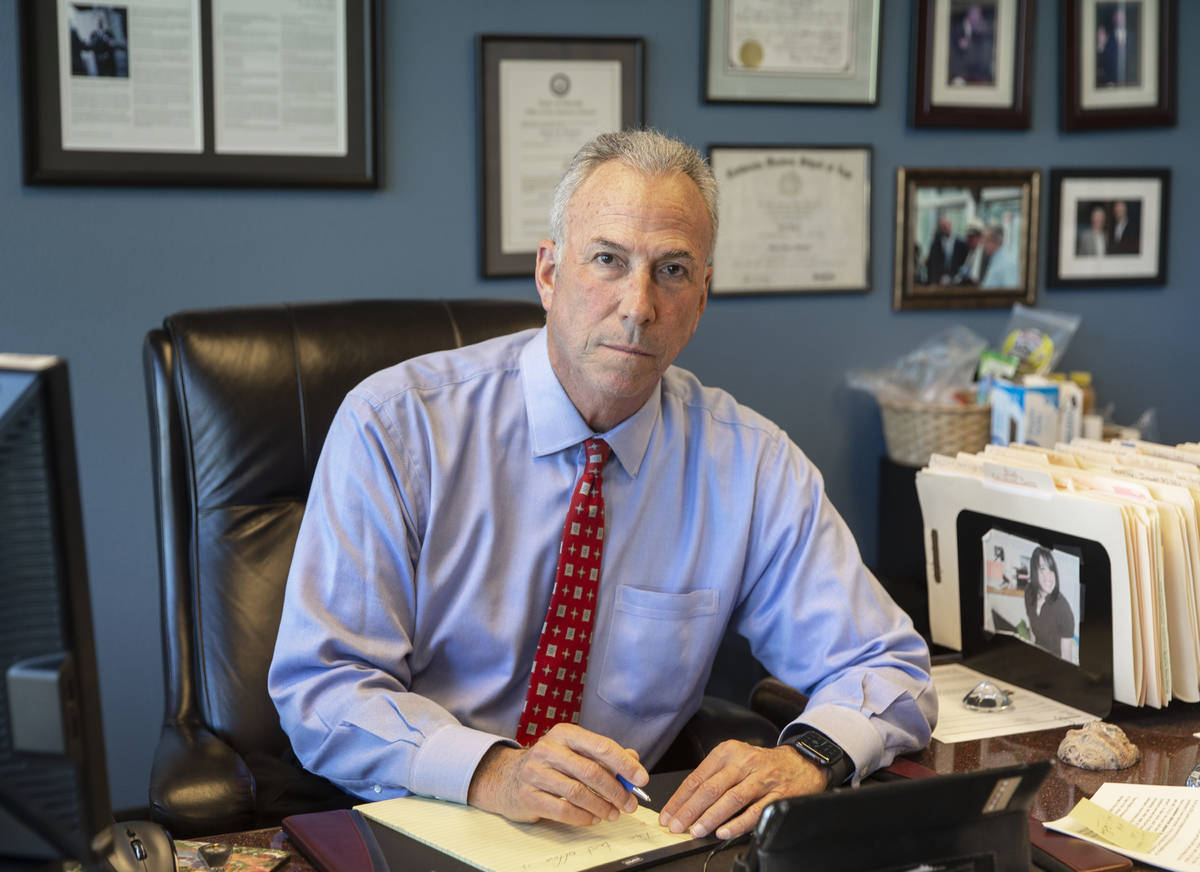 District Attorney Steve Wolfson at his office at the Regional Justice Center on Feb. 11, 2020, ...