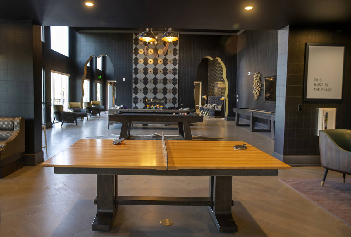 A gaming space with ping pong and billiards in Elysian at Tivoli, a newly built apartment compl ...