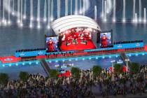 The next batch of NFL stars will be showcased on the Fountains of Bellagio before being whisked ...