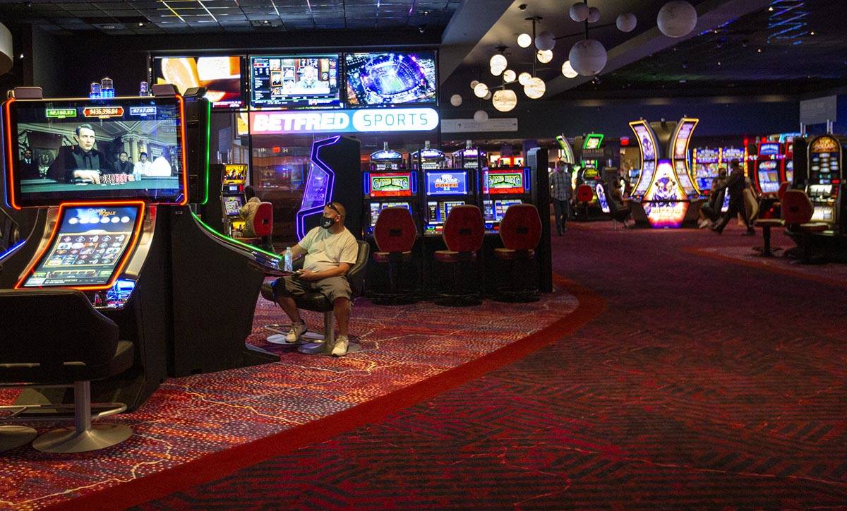 The Mohegan Sun Casino is open at Virgin Hotels Las Vegas on Friday, April 30, 2021, in Las Veg ...