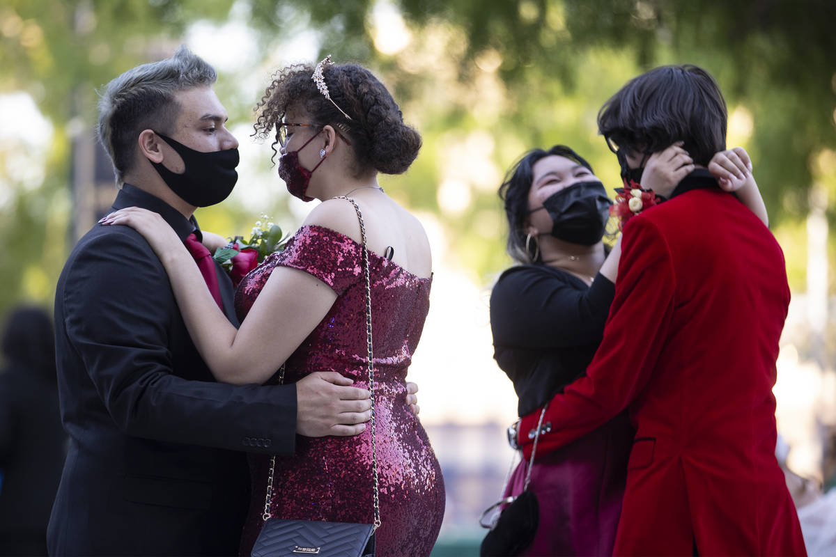 Jaco Rivera, from left, with his girlfriend Alyxx Tinsley, and Patricia Elton, with her boyfrie ...