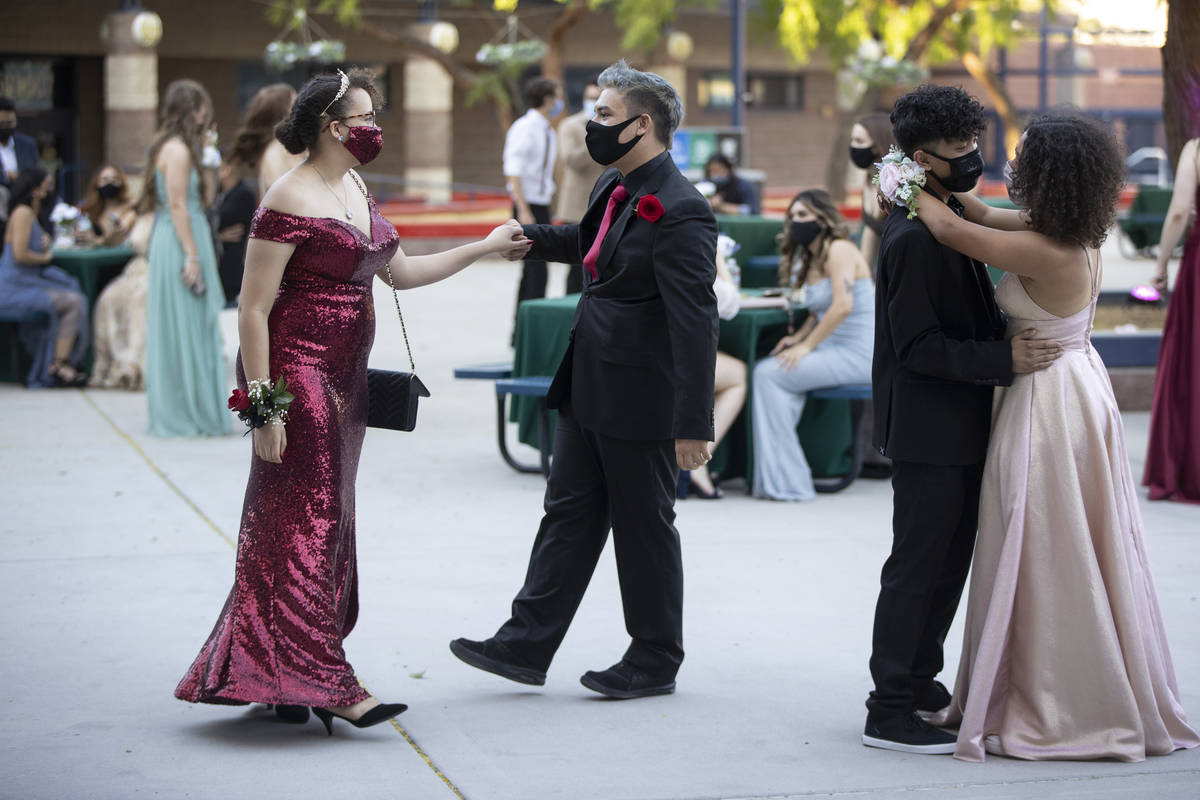 Alyxx Tinsley, from left, with her boyfriend Jaco Rivera, and Jayden Sabala, with his girlfrien ...