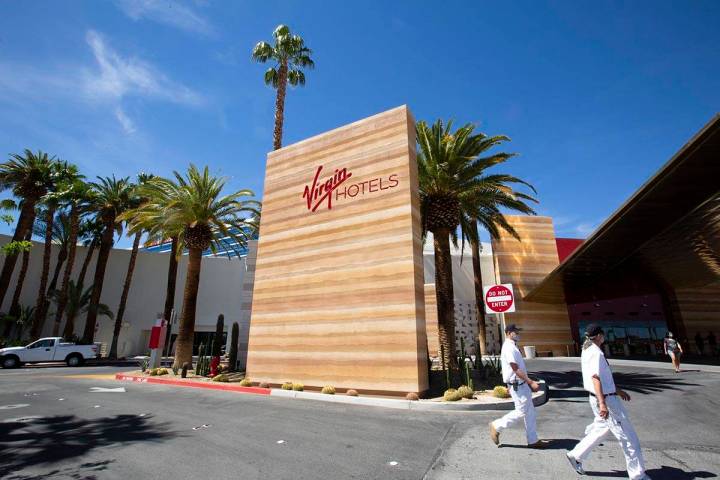 Virgin Hotels Las Vegas on Friday, April 30, 2021, in Las Vegas. (Ellen Schmidt/Las Vegas Revie ...