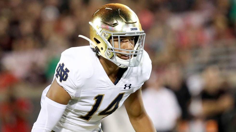 Notre Dame defensive back Kyle Hamilton during an NCAA football game on Monday, Sept. 2 , 2019 ...