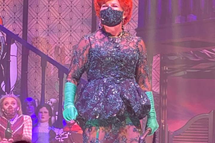 Petra Massey as Boozy Skunkton is shown at the return of "Atomic Saloon Show" at The Venetian o ...