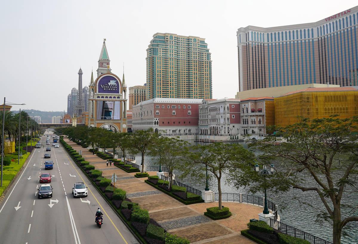 A view of the Cotai Strip on April 10, 2020. (Inside Asian Gaming)
