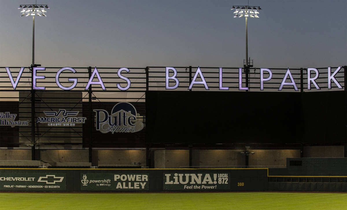 Las Vegas Ballpark on Tuesday, May 4, 2021, in Las Vegas. (Benjamin Hager/Las Vegas Review-Jour ...