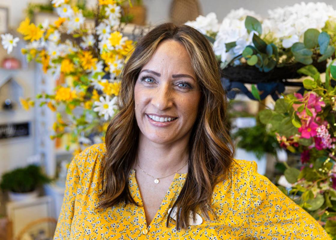Michelle Jones, owner of Flowers by Michelle, in her northwest valley shop on Wednesday, May 5, ...