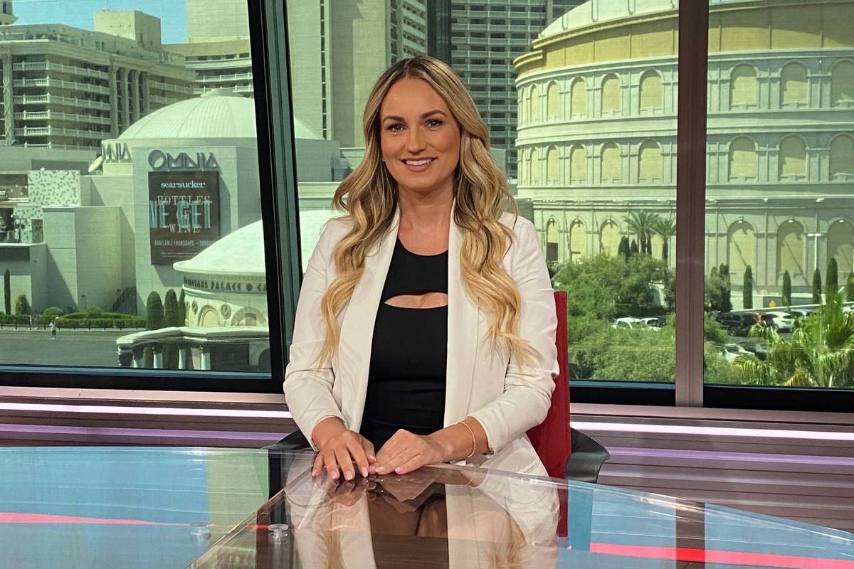 Kelly Stewart, shown on the set of "Daily Wager" at ESPN's studio at The Linq Hotel, has been h ...