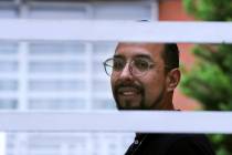 Erik Bravo, 34, a survivor of Monday's subway collapse, poses for a photo in Mexico City, Thurs ...