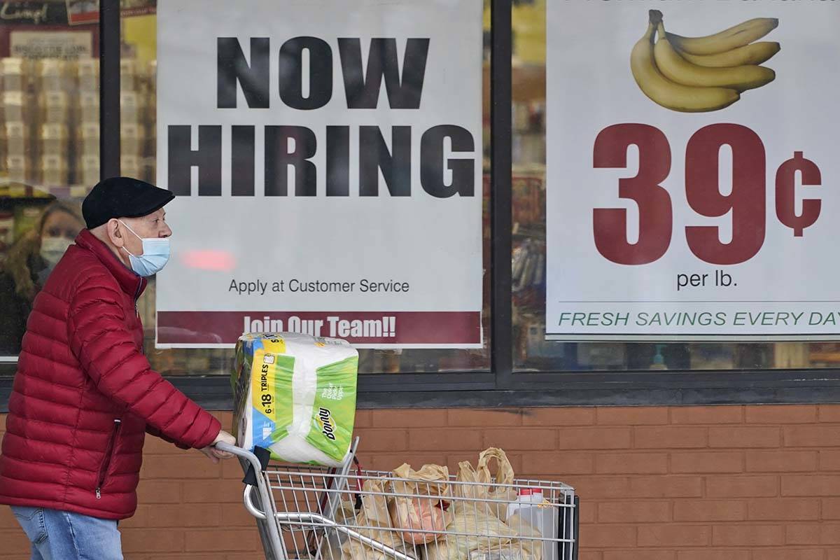 In this Friday, Jan. 8, 2021 file photo, A man walks out of a Marc's Store in Mayfield Heights, ...