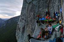 Climbers camp on a big wall on El Capitan in Yosemite National Park, Calif. (National Park Serv ...