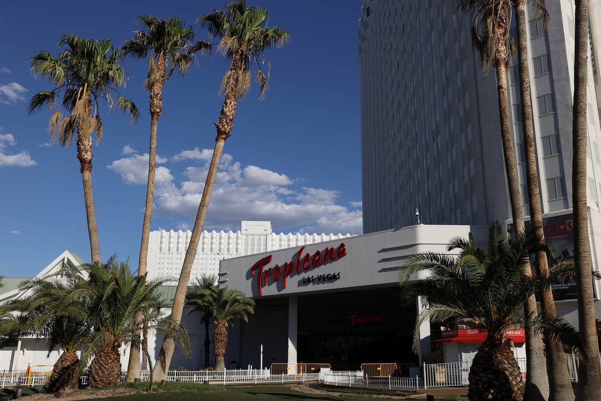 Tropicana hotel-casino in Las Vegas, Monday, July 27, 2020. (Erik Verduzco/Las Vegas Review-Jou ...