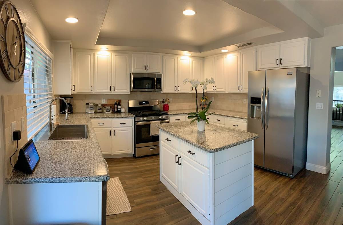 The kitchen at 2005 Golden Trumpet Ave. in Las Vegas. (Erika Yanez-Olave)