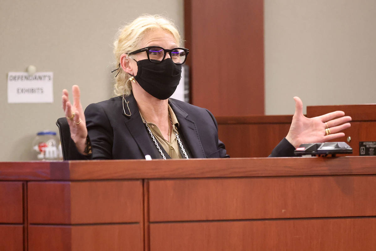 Michelle Dell, owner of Hogs & Heifers testifies during a civil trial at the Regional Justi ...