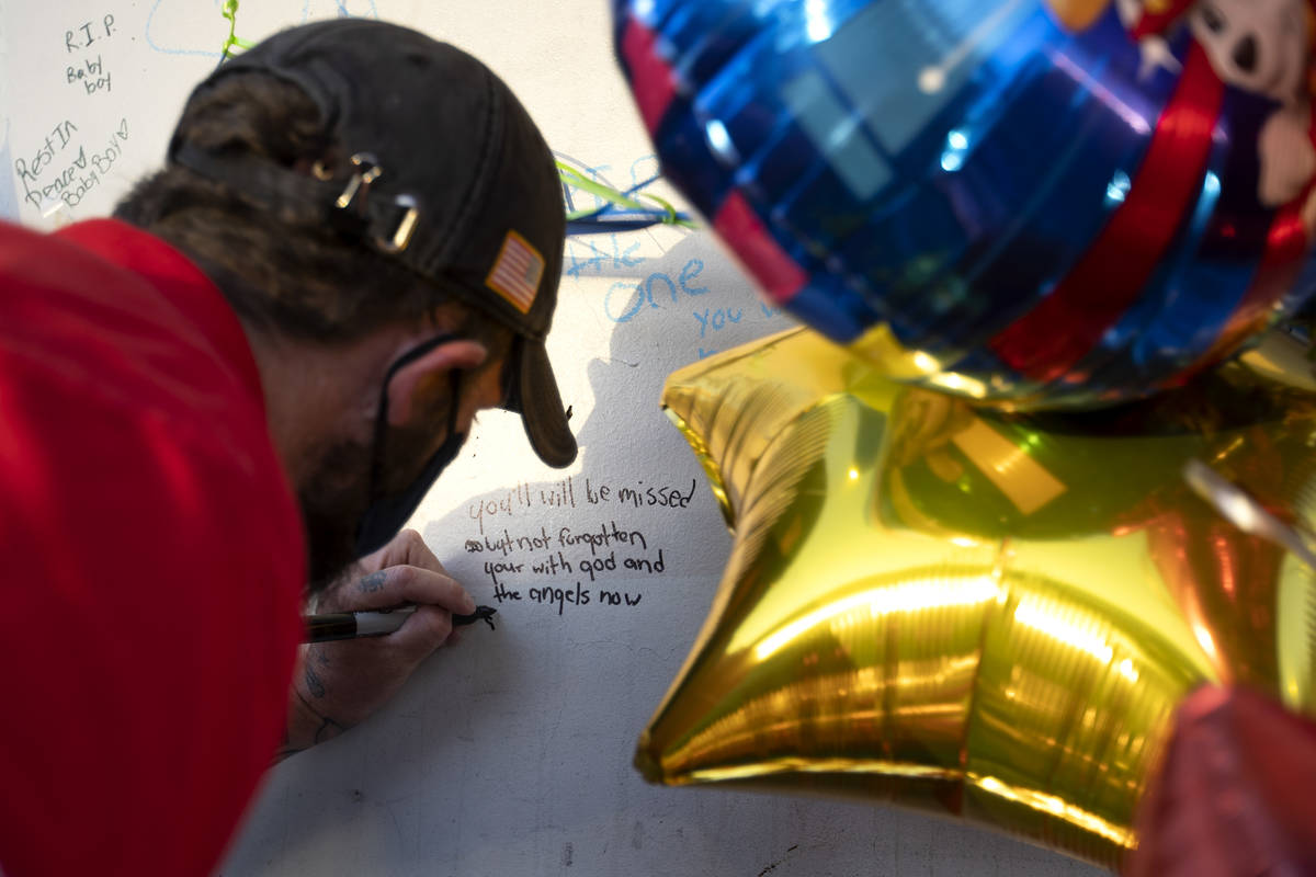 Joseph Cain, who works security at an apartment building near where 2-year-old Amari Nicholson' ...
