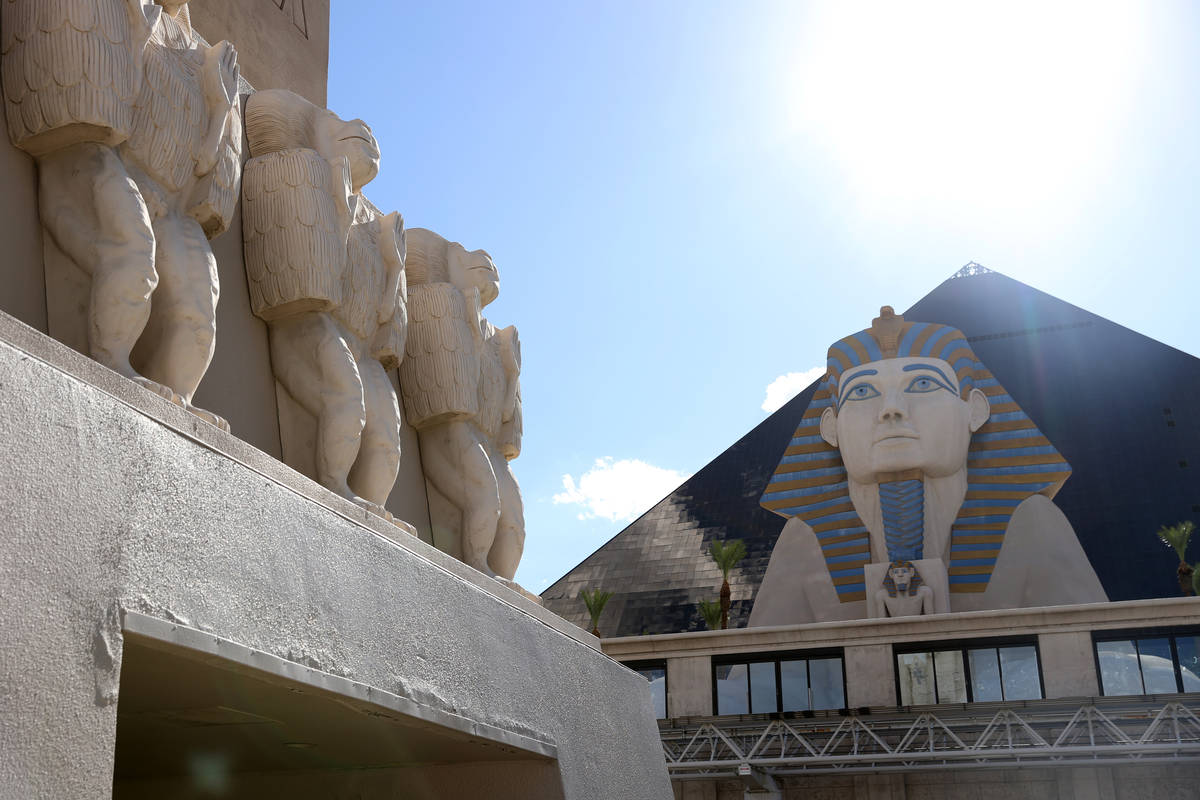 Luxor hotel-casino in Las Vegas, Monday, July 27, 2020. (Erik Verduzco / Las Vegas Review-Journ ...