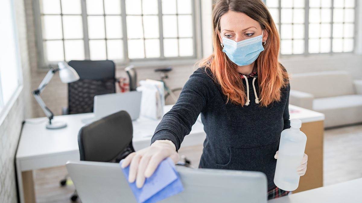 Be sure to regularly clean and disinfect anything you touch a lot throughout the day, including ...