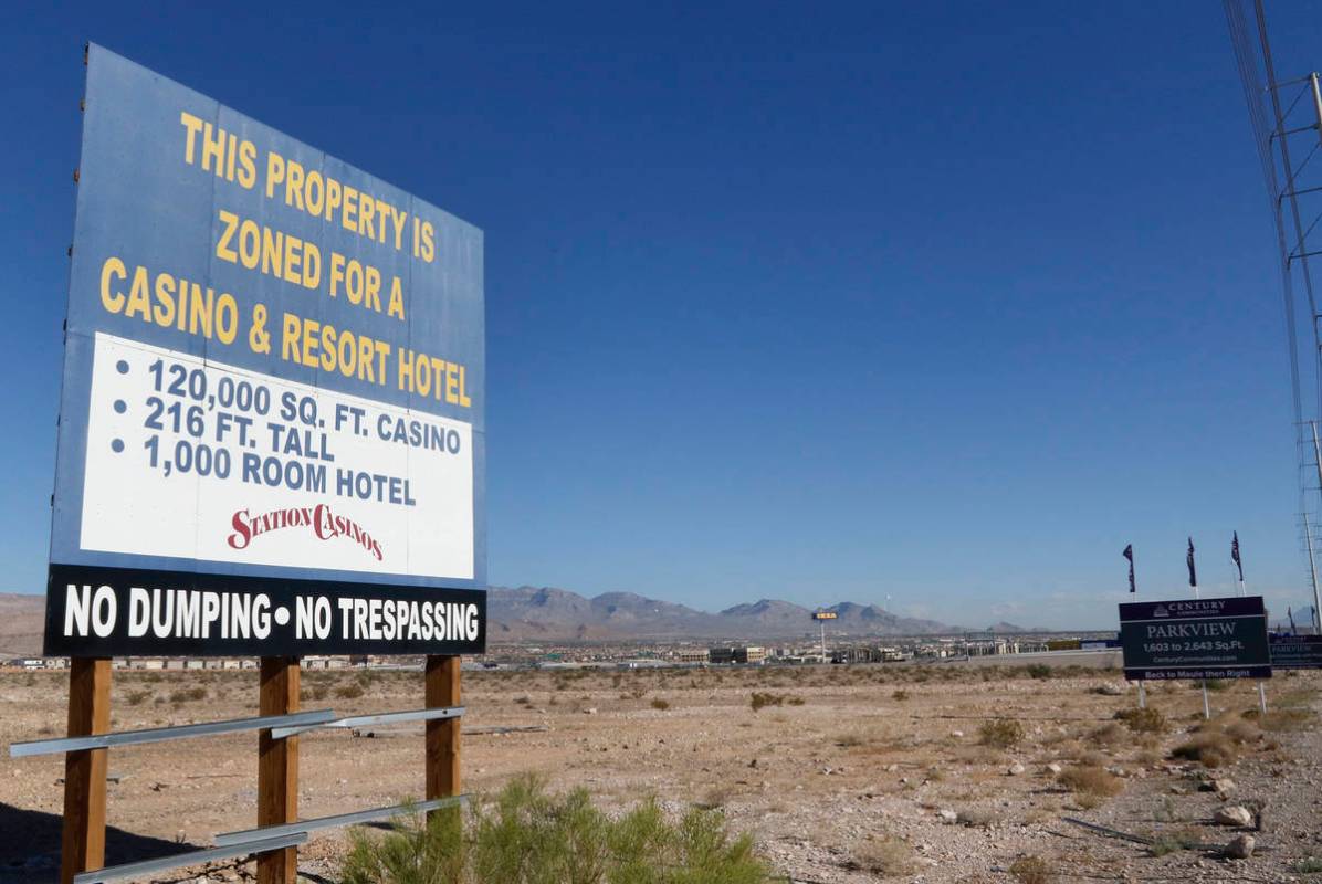 A vacant land photographed on Friday, Aug. 18, 2017, where Station Casino plans to build Resort ...