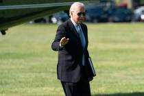 President Joe Biden arrives at the White House after spending the weekend at his Delaware home, ...