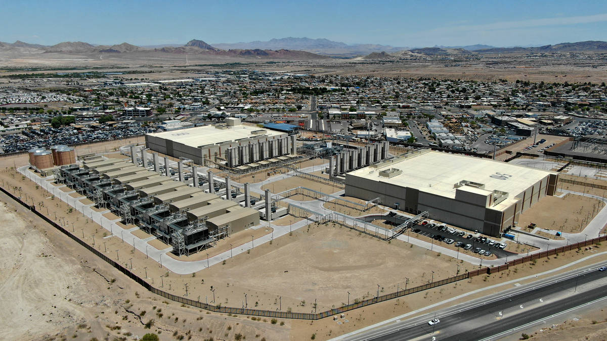 Aerial view of the Google Data Center in Henderson, Nevada on Tuesday, May 18, 2021. (Michael Q ...