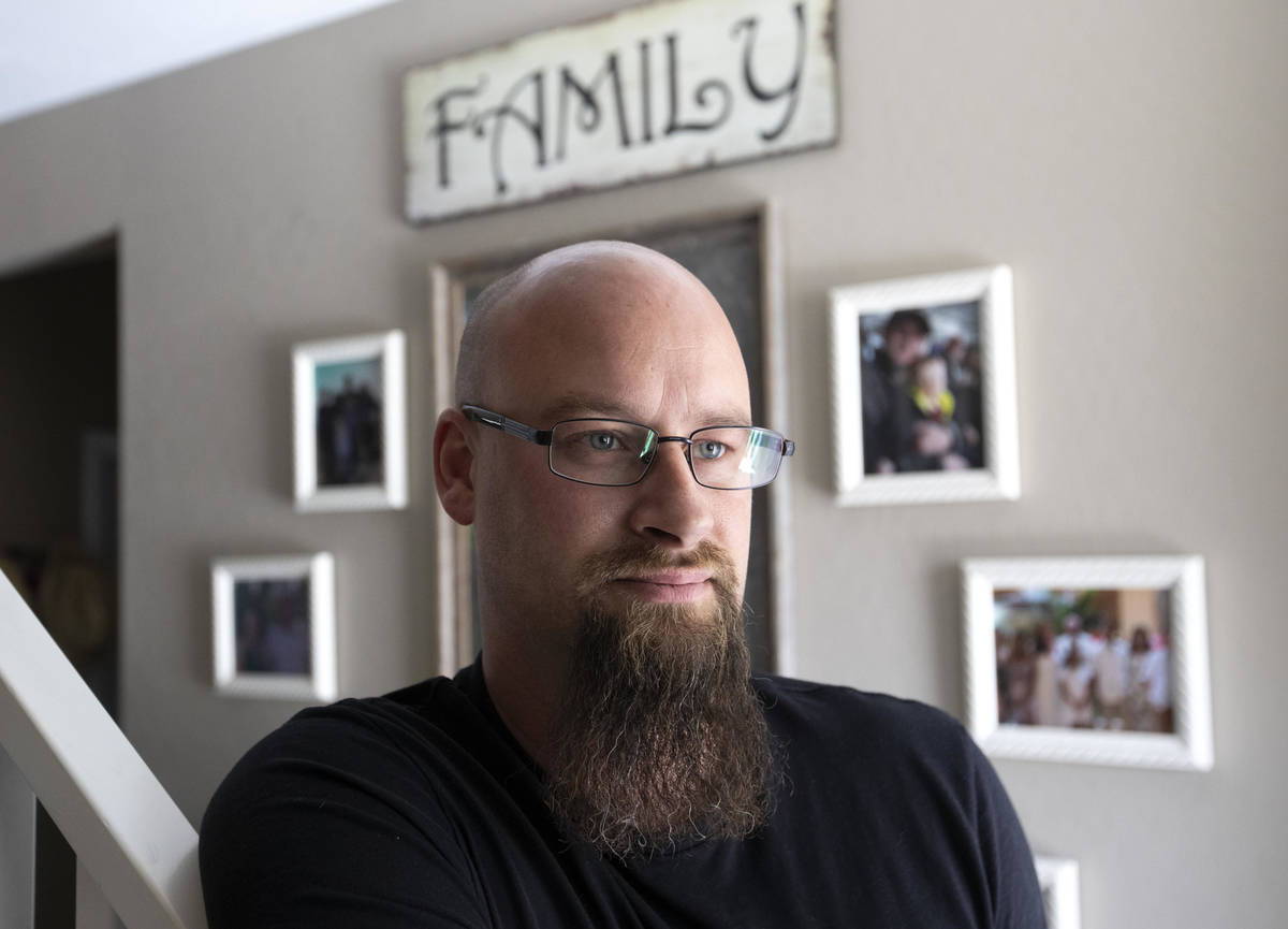 Ross Scheible at his home on Friday, May 21, 2021, in North Las Vegas. His daughter, Aleah Sche ...