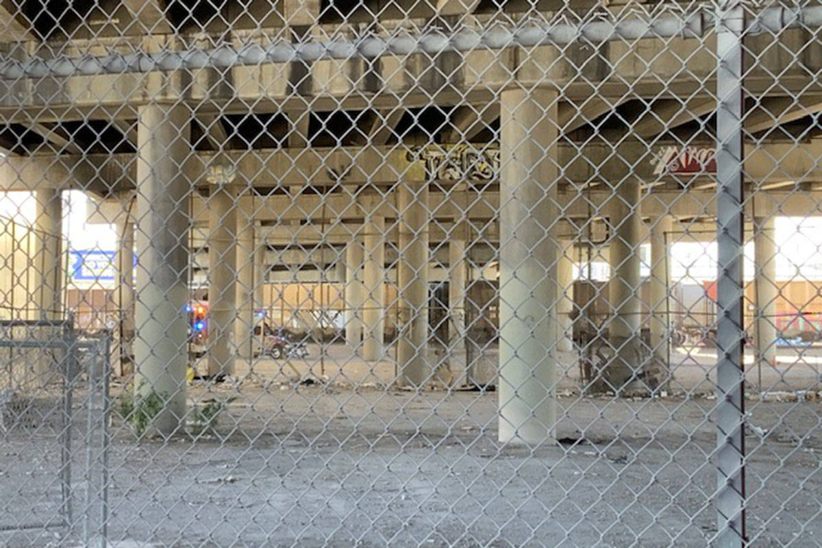 A man was injured after being struck by a train Tuesday, May 18, 2021, on the railroad tracks u ...