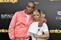 T.I. and his wife Tameka “Tiny” Harris arrive at the Los Angeles premiere of "Entourage" at ...