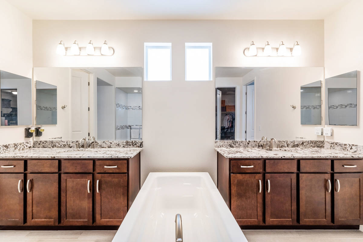The master bathroom at 4601 Amazing View St. (SpotLight Home Tours)