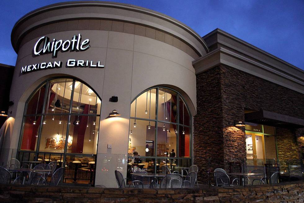 Chipotle Mexican Grill. (Review-Journal File Photo)