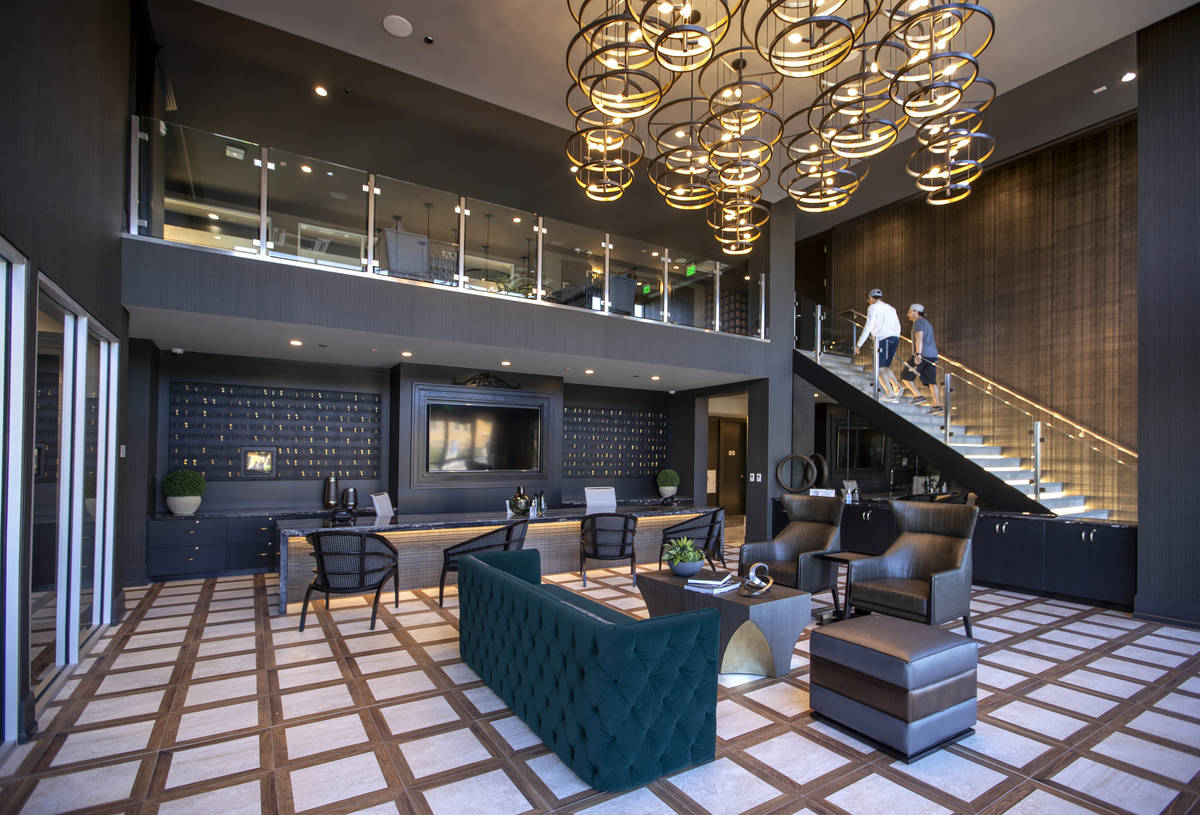 The office and lobby area in Elysian at Tivoli, a newly built apartment complex across from Tiv ...
