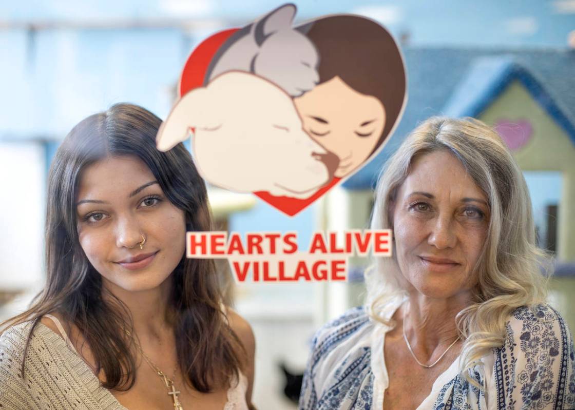 Kendall Stevens, left, and Christy Stevens at Hearts Alive Village on Friday, May 14, 2021 in L ...