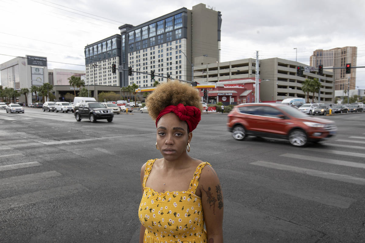 Jameelah Lewis wears the same dress and scarf she was wearing while arrested by Metropolitan po ...