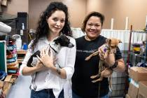 Francesca Fulciniti, left, executive director of Heaven Can Wait Animal Society, holding Nina, ...