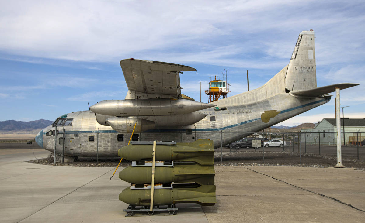 A plane that was used in the movie "Con Air" is kept at the Historic Wendover Airfield, a World ...