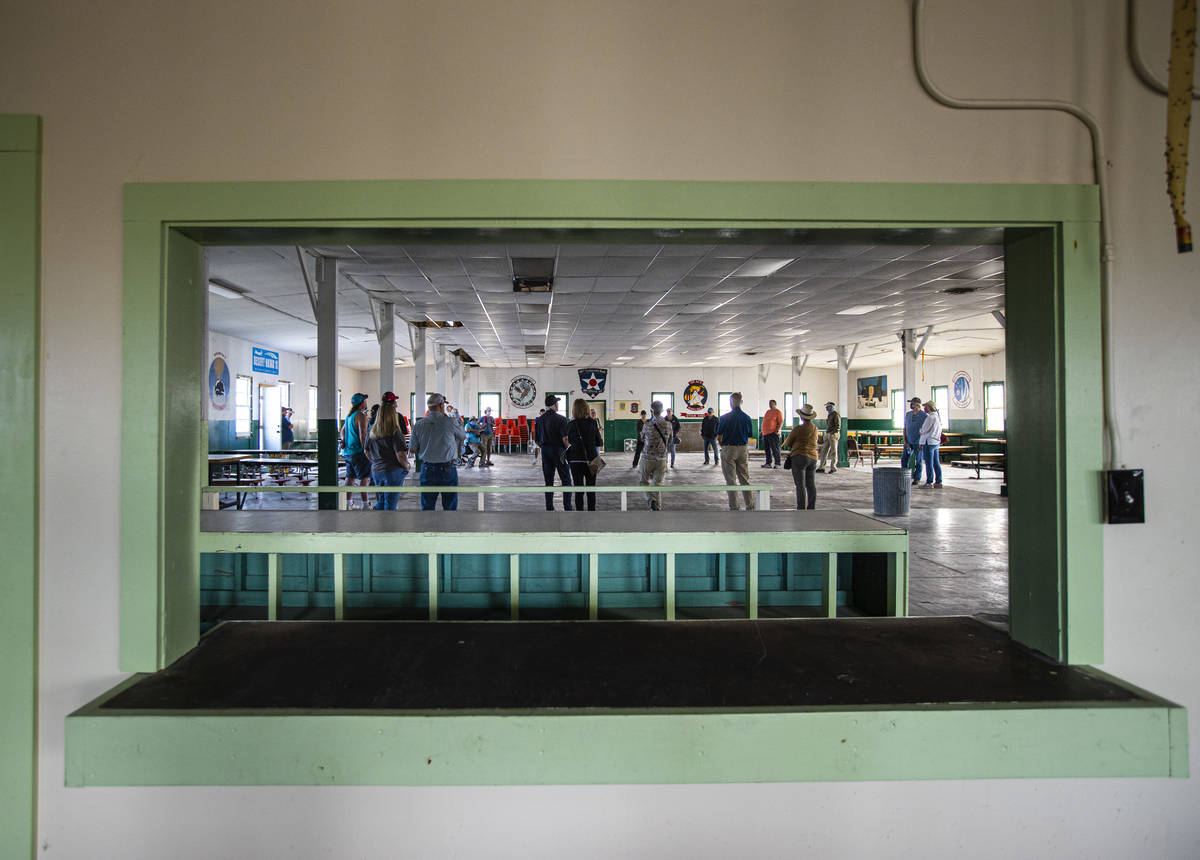 A mess hall is pictured during a tour of the Historic Wendover Airfield, a World War II-era bas ...