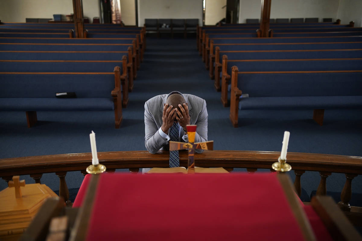 In this May 28, 2021, photo, Rev. Robert R.A. Turner, pastor of the historic Vernon African Met ...