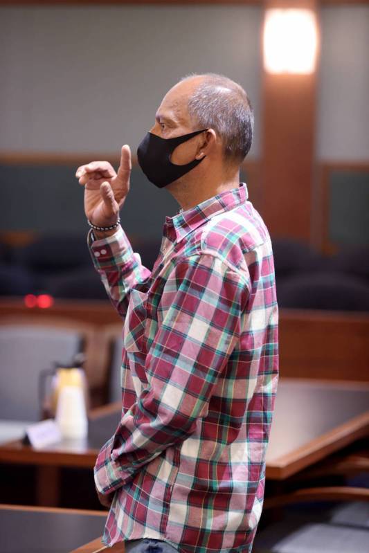 Mauricio Milla appears in court for sentencing a the Regional Justice Center in Las Vegas Tuesd ...