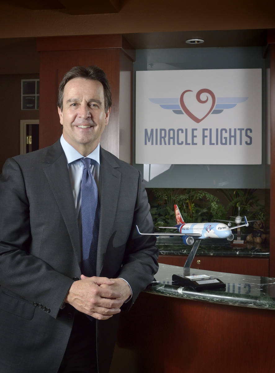 Mark Brown, CEO of Miracle Flights, is shown at the organization’s offices at 5740 S. Eastern ...