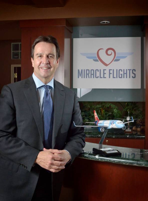 Mark Brown, CEO of Miracle Flights, is shown at the organization’s offices at 5740 S. Eastern ...