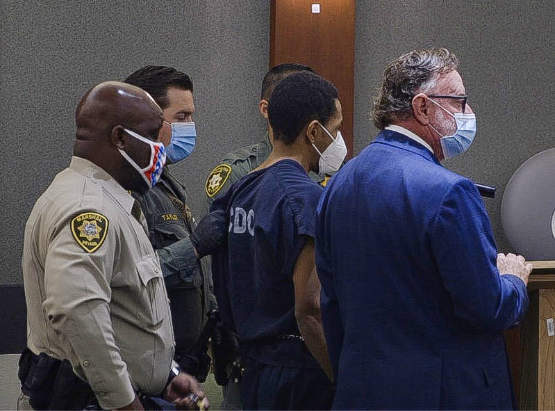 Terrell Rhodes, accused of killing his girlfriendճ 2-year-old son Amari Nicholson, appear ...