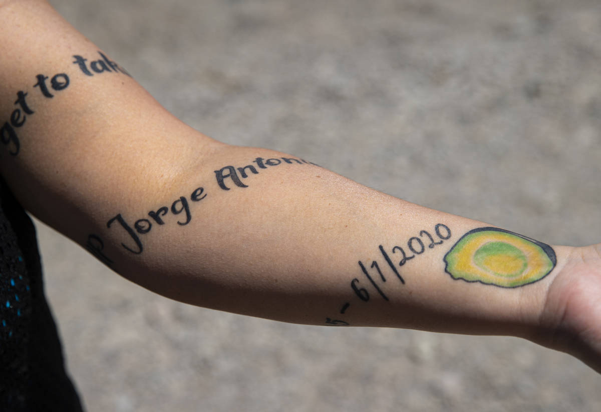 Jeanne Llera, mother of Jorge Gomez, who was shot and killed by four Las Vegas police officers ...
