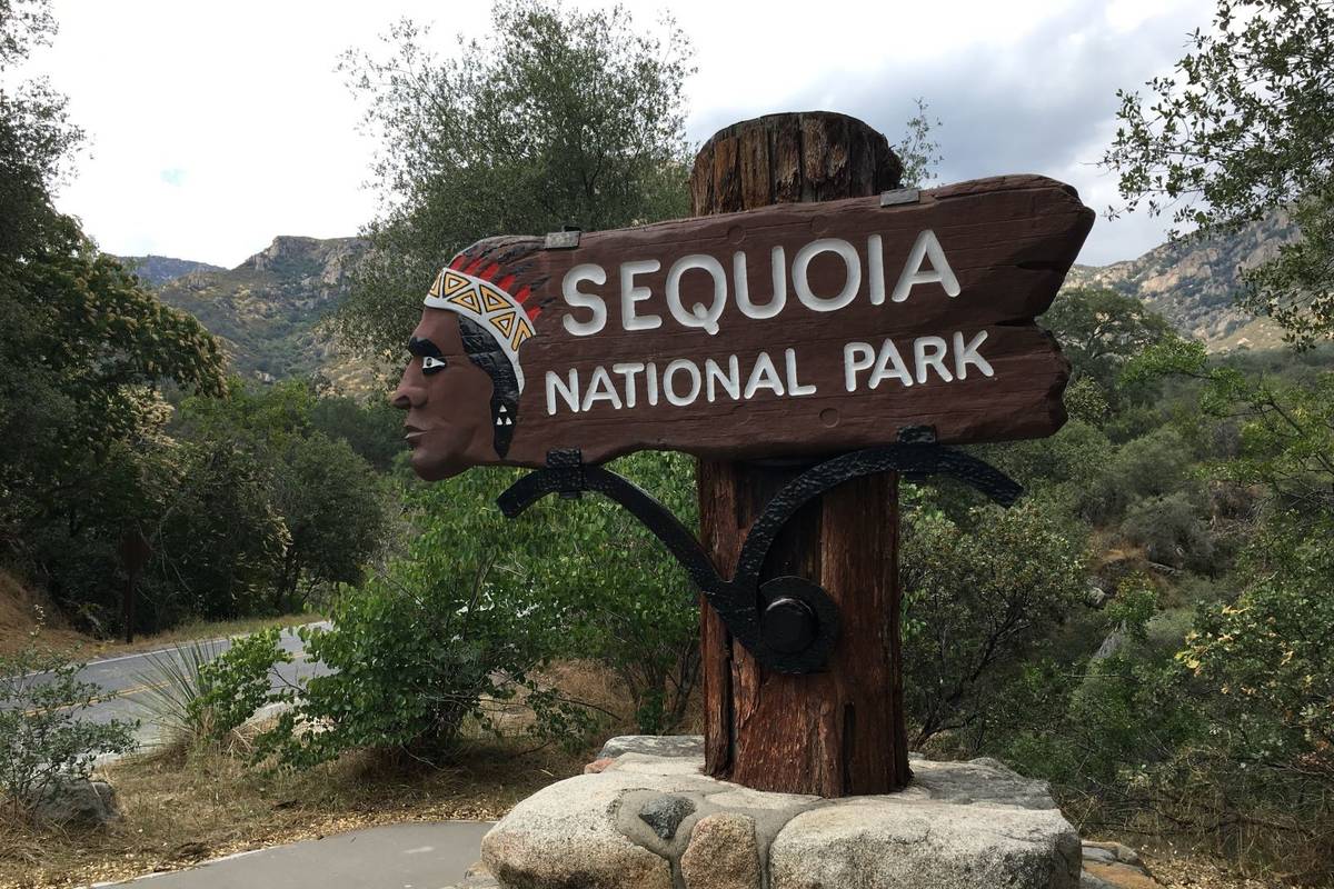 The welcome sign at Sequoia National Park. (Las Vegas Review-Journal)