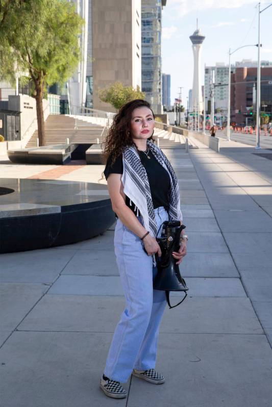 Annelise Friedman, 28, who was arrested by Las Vegas police at a protest for racial justice las ...