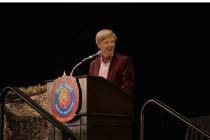 Mac King is shown at his honorary roast during the Society of American Magicians Convention at ...