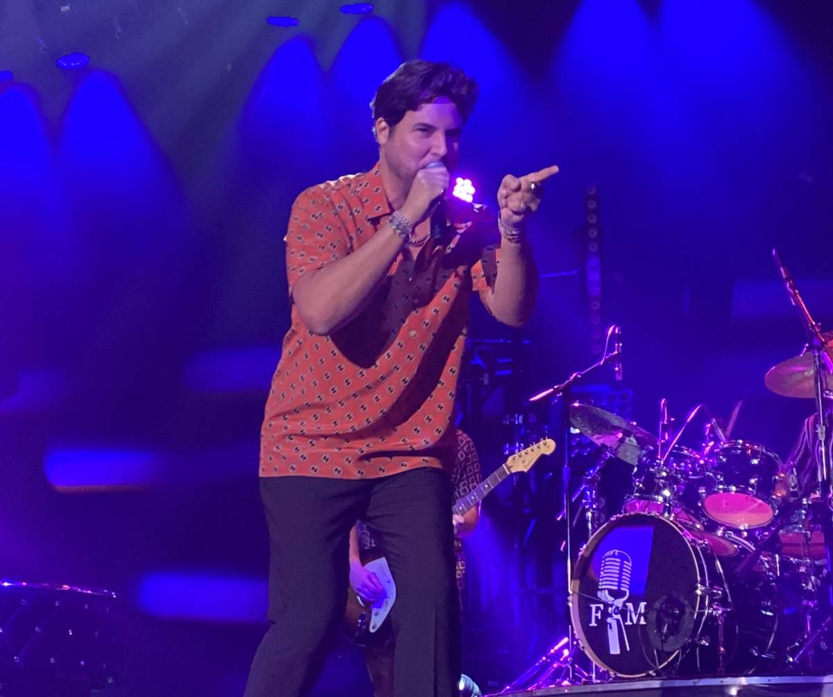 Frankie Moreno performs for the first time in 15 months at South Point Showroom on Friday, Jue ...