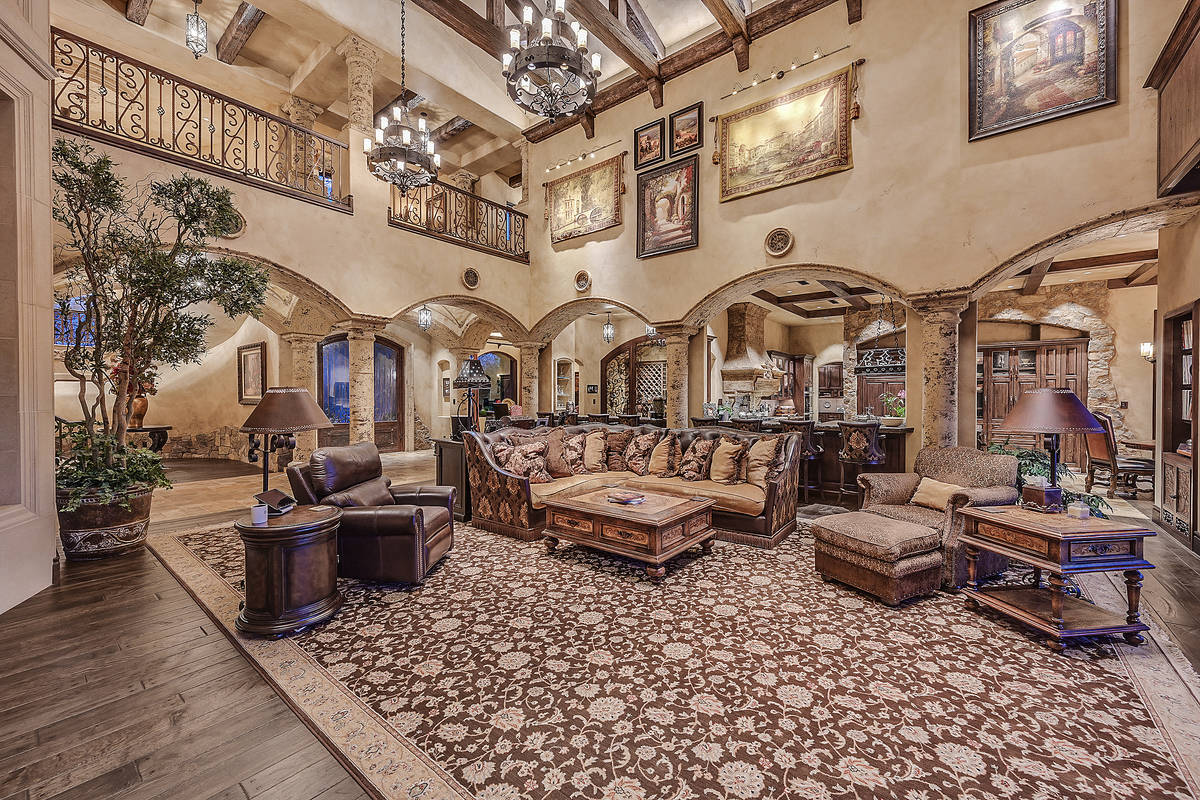 The Michael Gaughan home is a two-story property with 8,119 square feet. (Darin Marques Group)