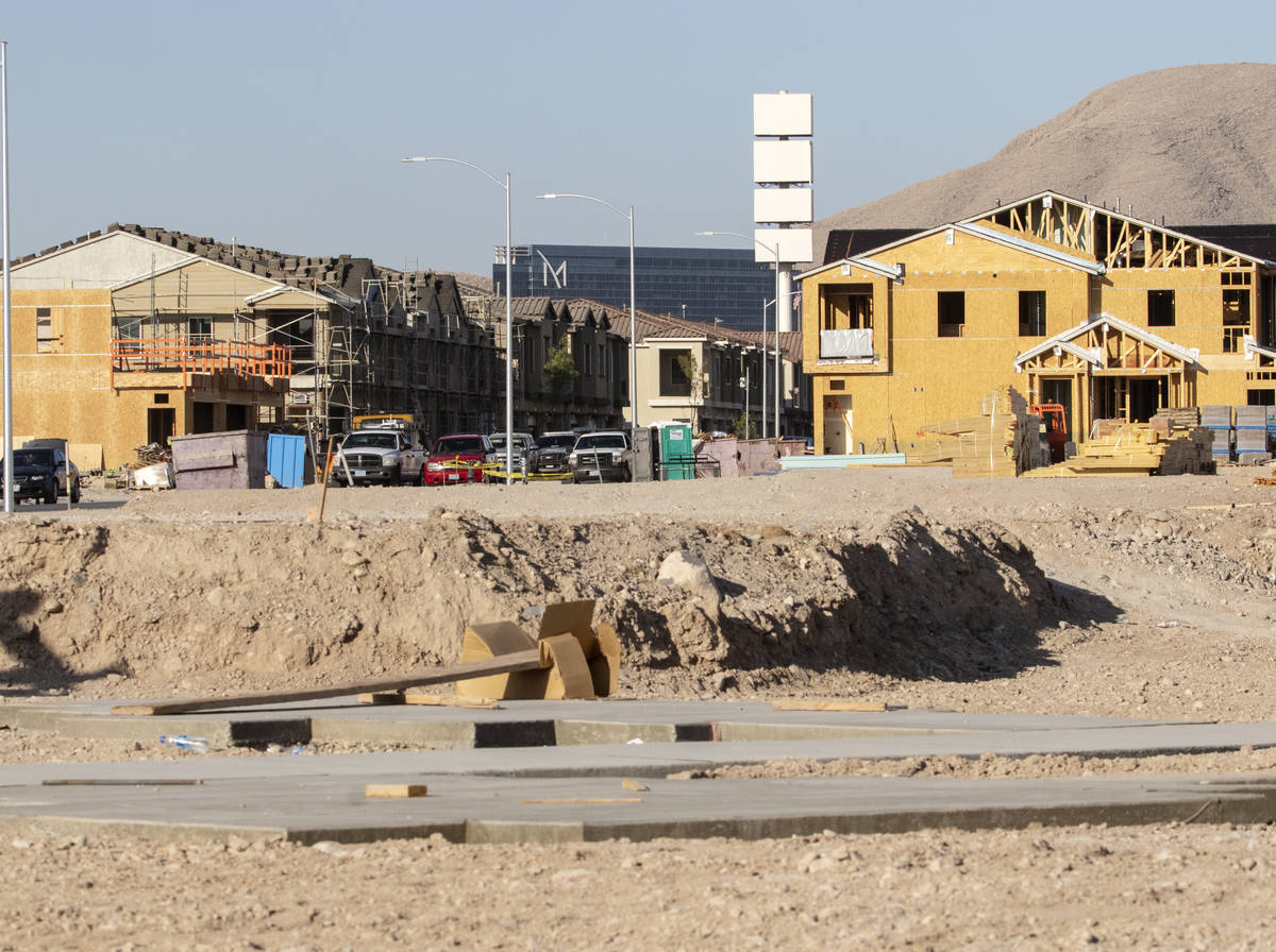 The M Resort is seen behind a Lennar housing development near the north side of St. Rose Parkwa ...